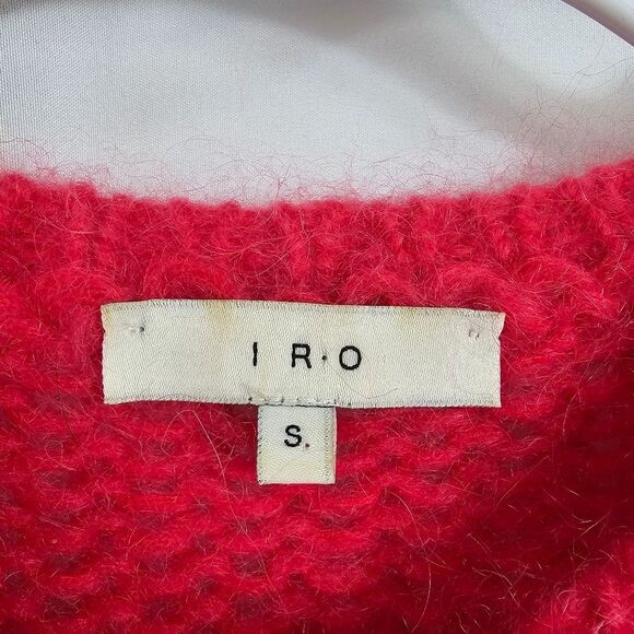 IRO Sylvana Open Knit Sweater in Hot Pink - Size S - Picture 2 of 9